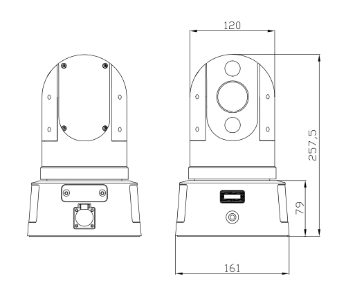 Drawing of 4G PTZ Camera